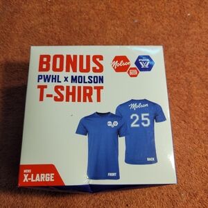 PWHL Molson T-Shirt Mens XL Blue #25 New